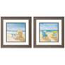 Afternoon on Beach 19"W x 19"H Framed Art Set of 2