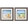Afternoon on Beach 19"W x 19"H Framed Art Set of 2