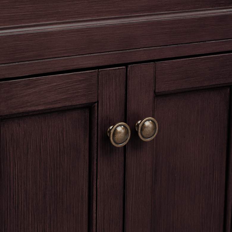 Image 5 Afton 32" Wide 3-Drawer Marble Top and Teak Wood Single Sink Vanity more views
