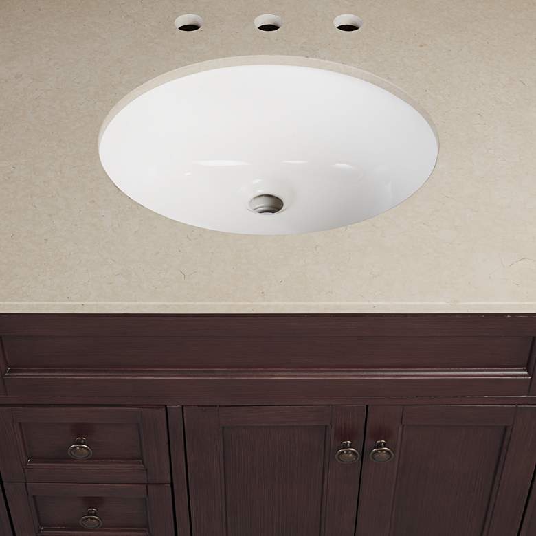 Image 6 Afton 32" Wide 3-Drawer Marble Top and Teak Wood Single Sink Vanity more views