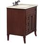 Afton 32" Wide 3-Drawer Marble Top and Teak Wood Single Sink Vanity