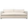 Afton 96.25" Wide Contessa Ivory Linen Fabric Sofa