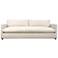 Afton 96.25" Wide Contessa Ivory Linen Fabric Sofa