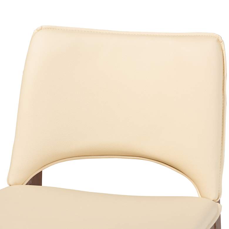 Image 3 Afton Beige Faux Leather Wood Dining Chairs Set of 2 more views