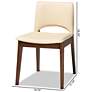 Afton Beige Faux Leather Wood Dining Chairs Set of 2 in scene