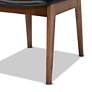 Afton Black and Walnut Brown Wood 7-Piece Dining Set in scene