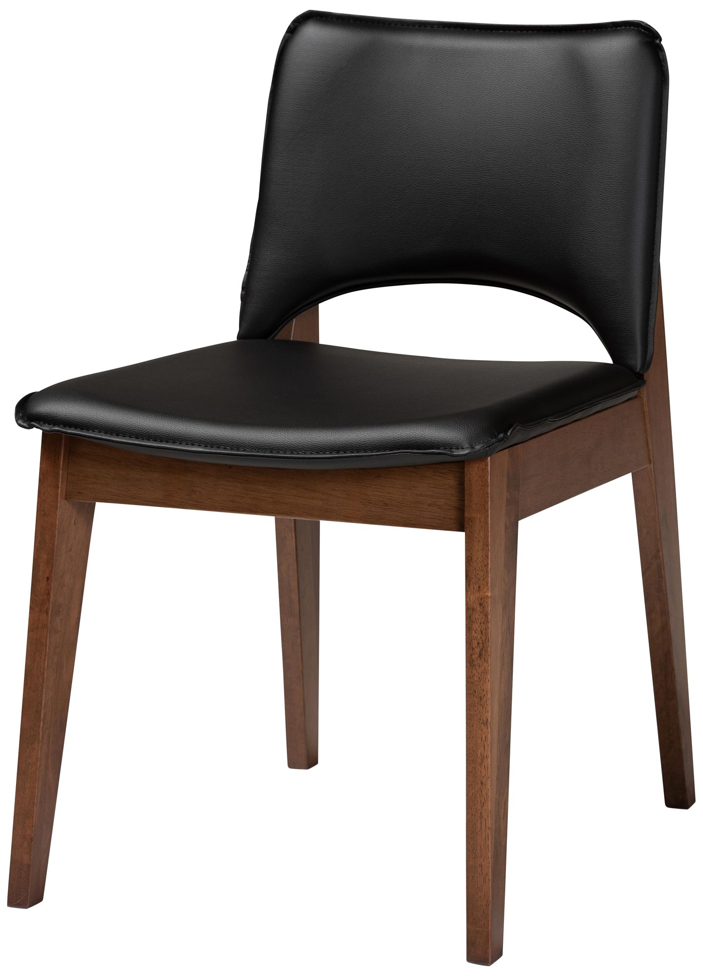 Image 6 Afton Black and Walnut Brown Wood 7-Piece Dining Set more views