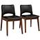 Afton Black Faux Leather Dining Chairs Set of 2