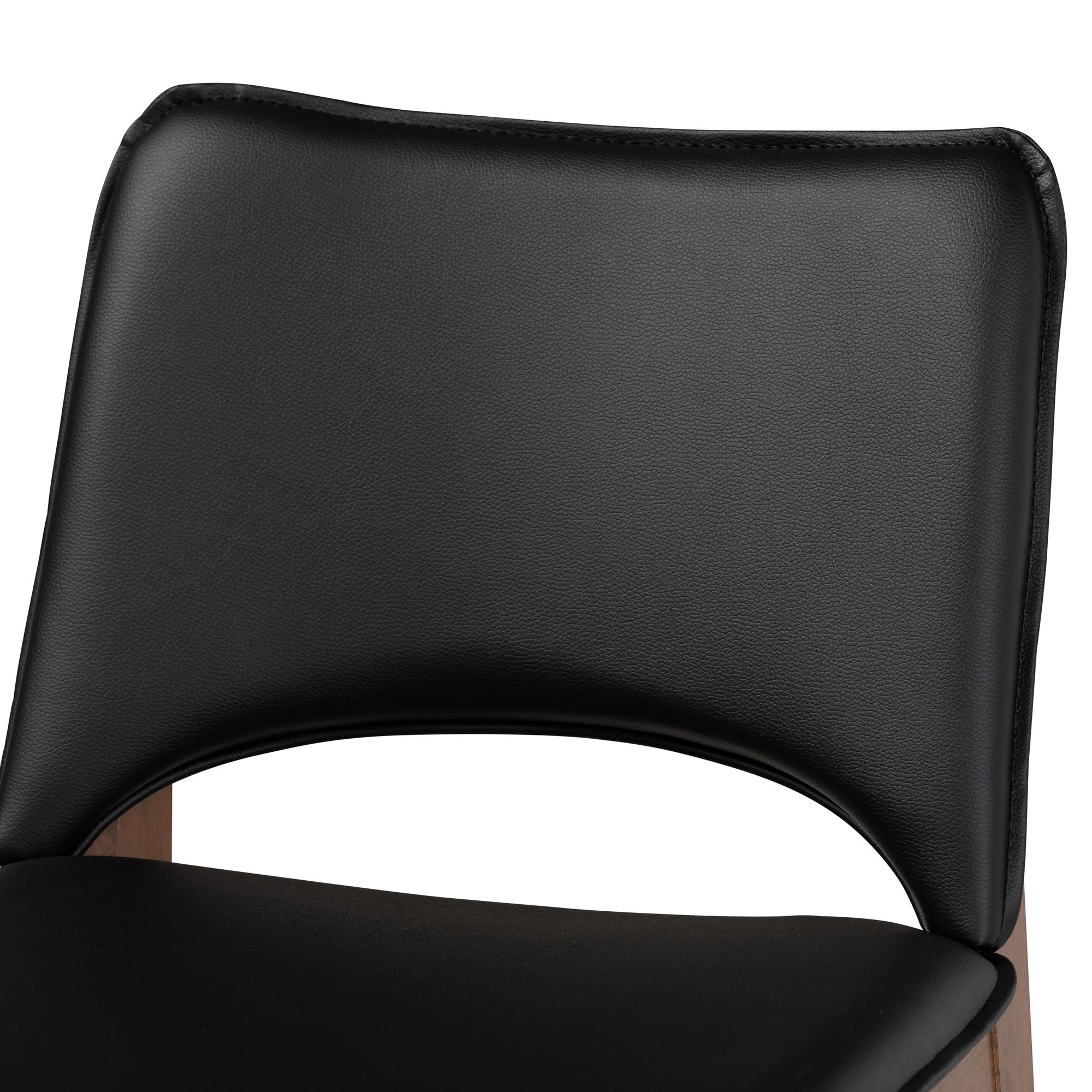 Image 3 Afton Black Faux Leather Dining Chairs Set of 2 more views
