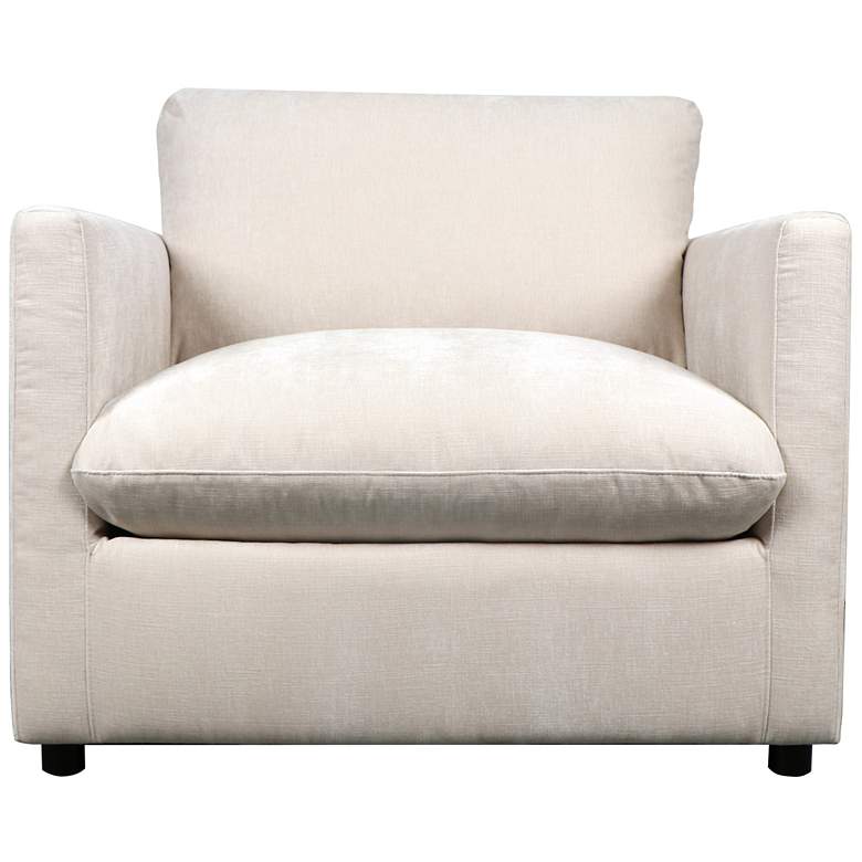 Image 1 Afton Contessa Ivory Linen Fabric Chair