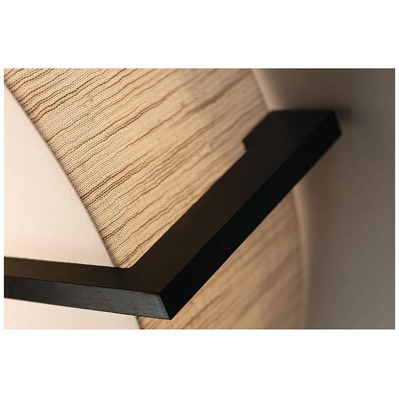 Image 2 AFX Apex 17" Wide Modern Espresso and Jute Wrap LED Ceiling Light more views