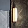 AFX Axel 16" Wide Satin Brass Finish Modern LED Wall Light in scene