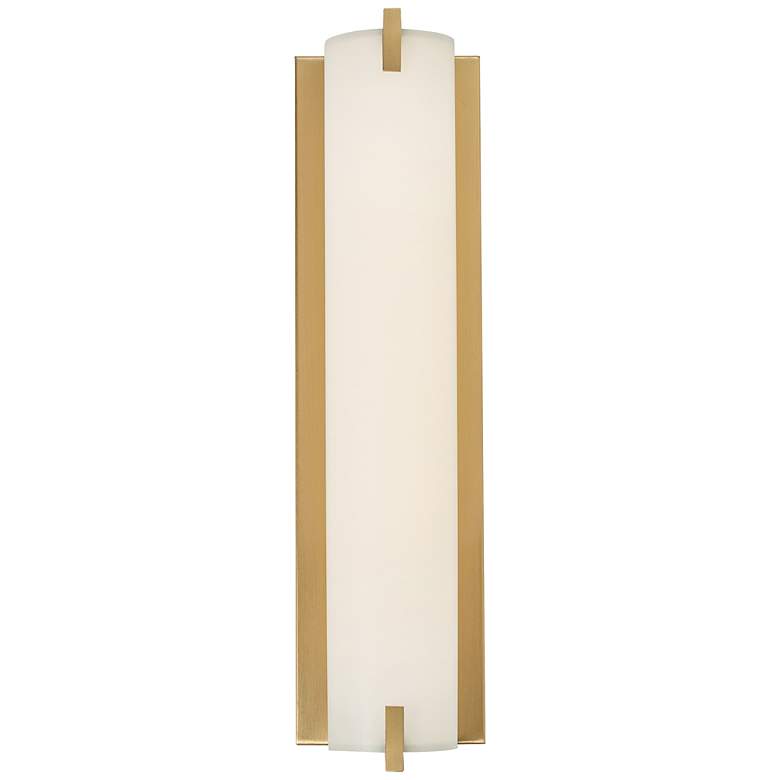 Image 5 AFX Axel 16 inch Wide Satin Brass Finish Modern LED Wall Light more views