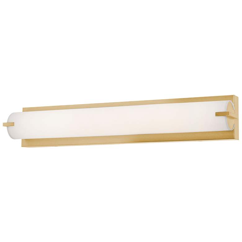 Image 1 AFX Axel 24.75" Wide Satin Brass Finish Bath Vanity LED Light
