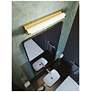 2_AFX Axel 24.75" Wide Satin Brass Finish Bath Vanity LED Light more views