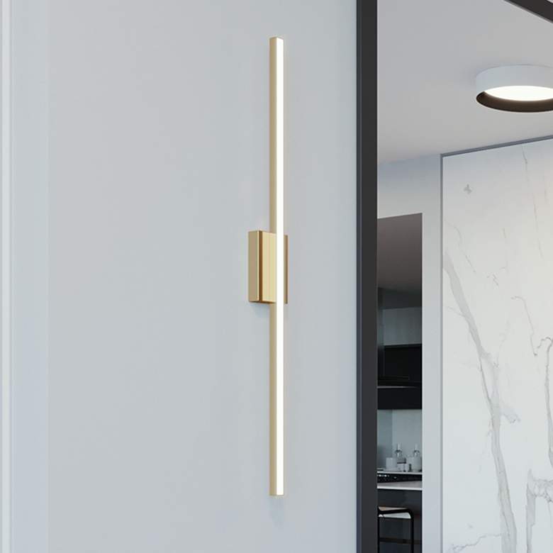 Image 1 AFX Barlow 24" Modern Gold and White Acrylic LED Vanity Bath Light