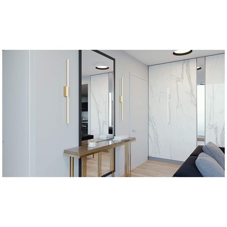 Image 3 AFX Barlow 24" Modern Gold and White Acrylic LED Vanity Bath Light more views