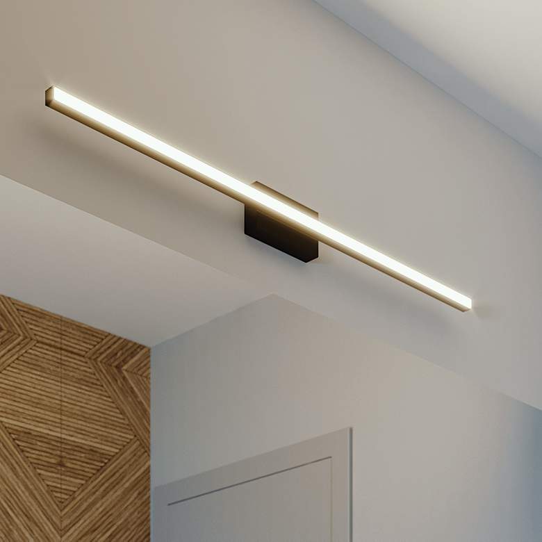 Image 2 AFX Barlow 24" Wide Black LED Linear Vanity Bath Light