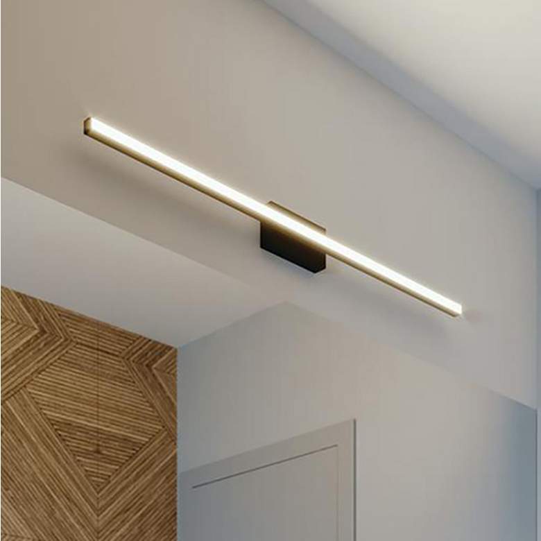 Image 1 AFX Barlow 36" Wide Black Finish 30W LED Vanity Bath Light Bar