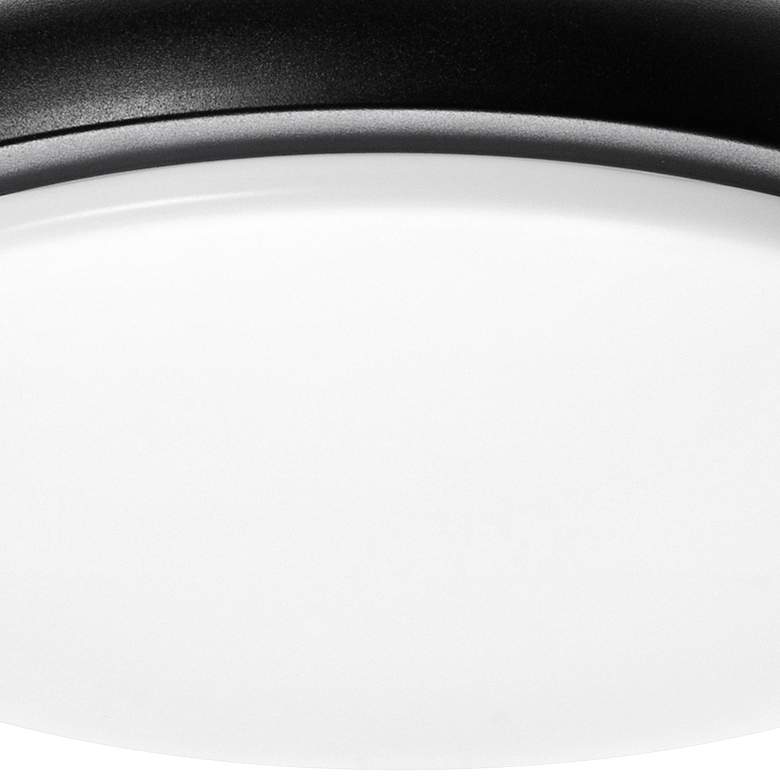 Image 3 AFX Baron 12" Wide Black and White LED Flush Mount Ceiling Light more views