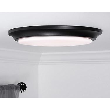AFX Baron 12" Wide Black and White LED Flush Mount Ceiling Light