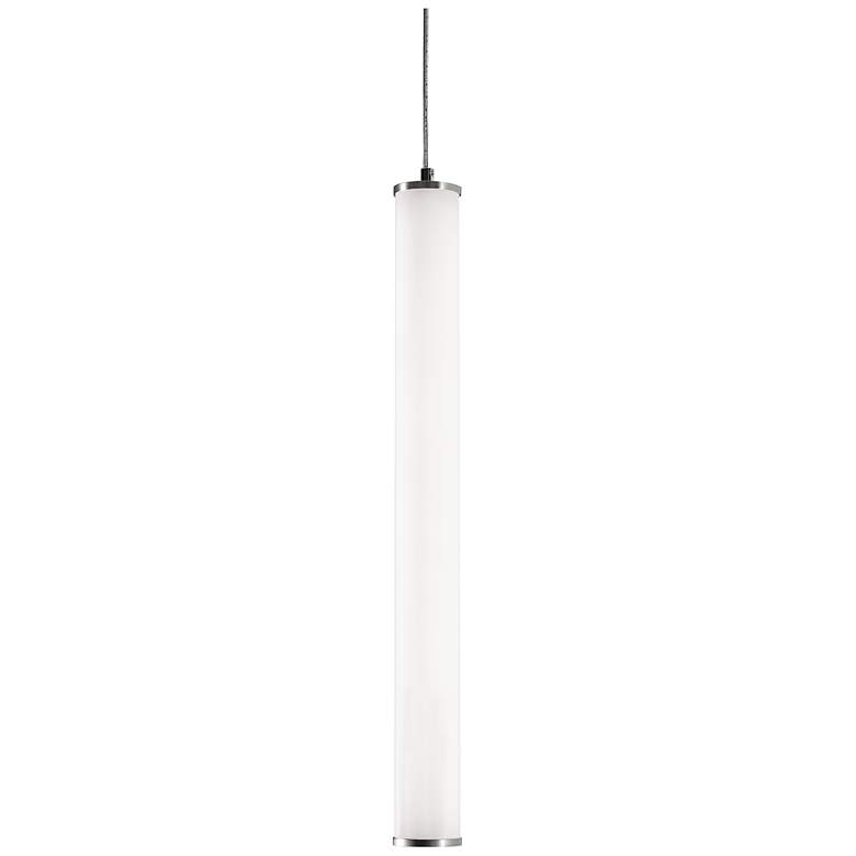 Image 1 AFX Caden 5.1" Wide Satin Nickel Finish Tall Modern LED Mini-Pendant