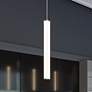 1_AFX Caden 5.1" Wide Satin Nickel Finish Tall Modern LED Mini-Pendant