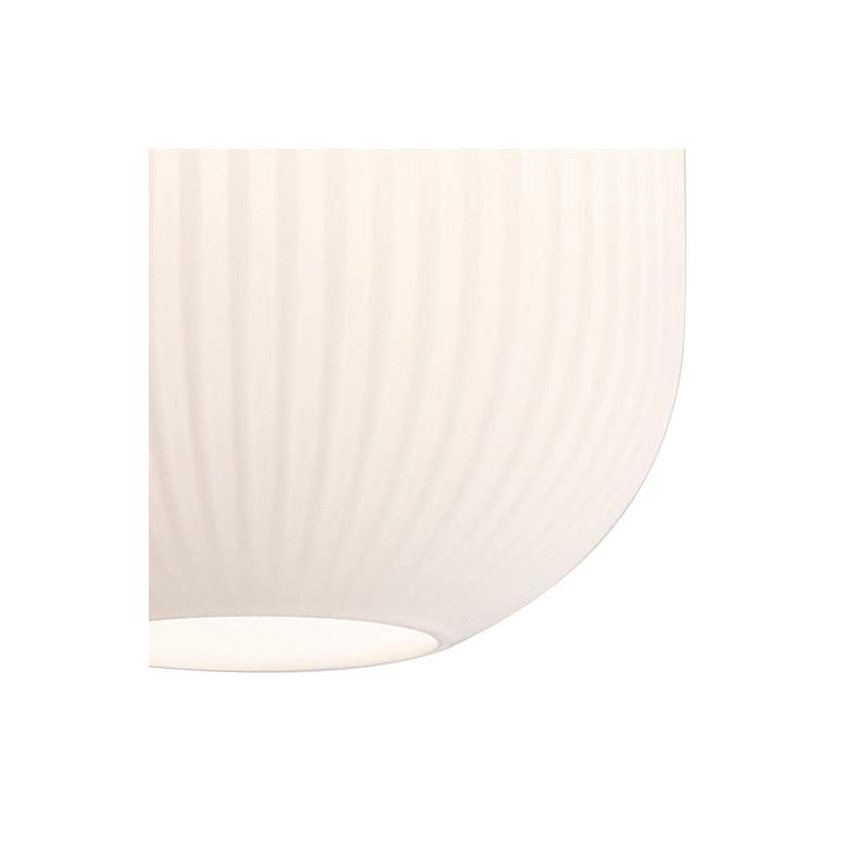 Image 3 AFX Callie 9" Wide Frosted White Ribbed Modern Glass Mini Pendant more views