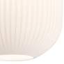 AFX Callie 9" Wide Frosted White Ribbed Modern Glass Mini Pendant