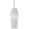 AFX Candice 5" Wide White Pendant Light with Opal White Glass