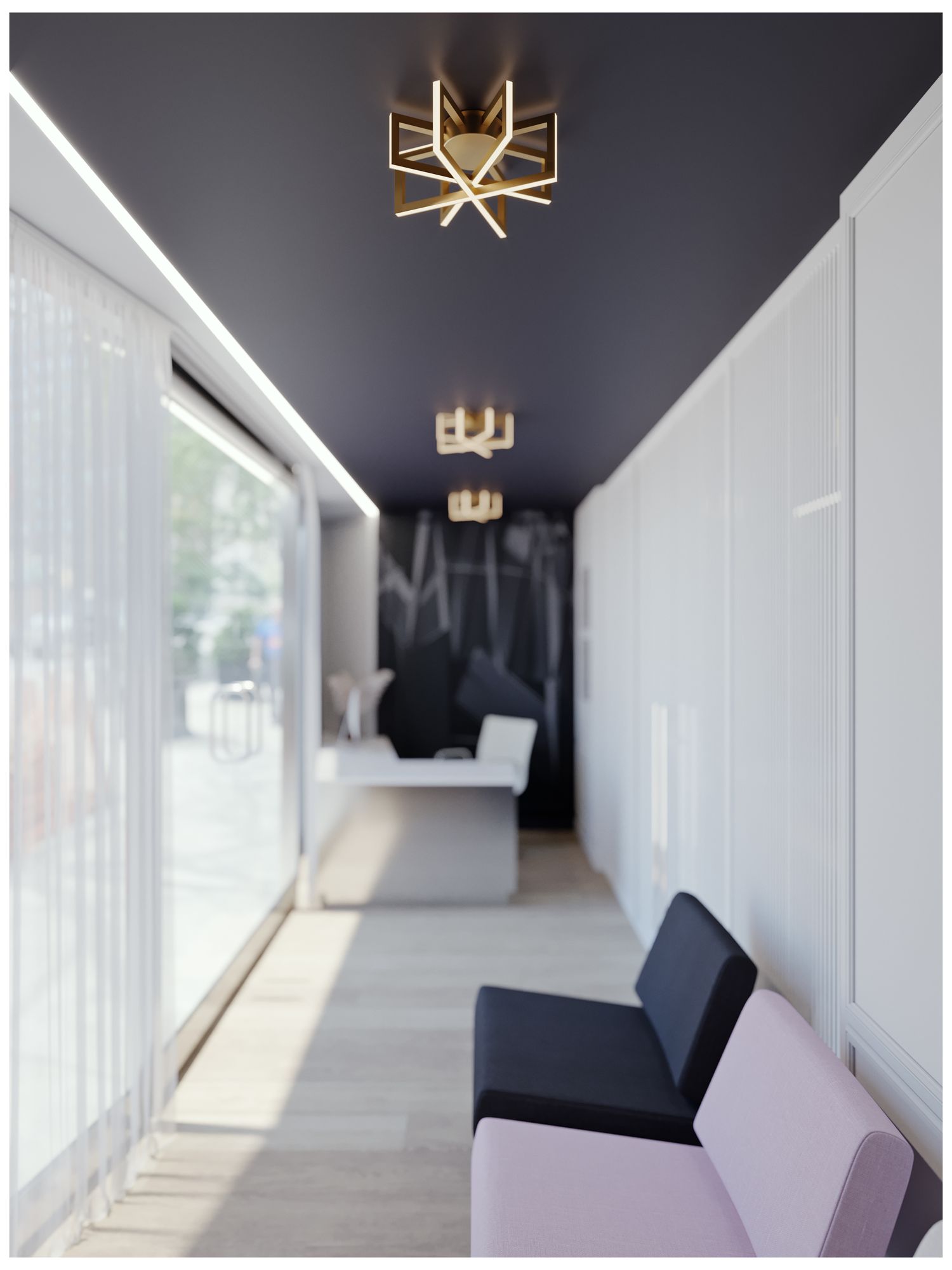 Image 2 AFX Cass 13" Wide Gold Finish LED Modern Geometric Ceiling Light more views