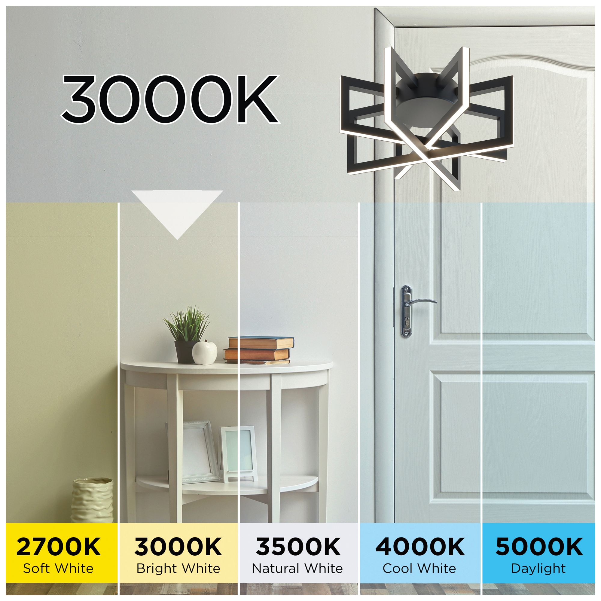 Image 3 AFX Cass 13" Wide Gold Finish LED Modern Geometric Ceiling Light more views