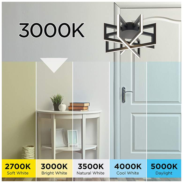 Image 4 AFX Cass 13" Wide Modern LED Ceiling Light more views