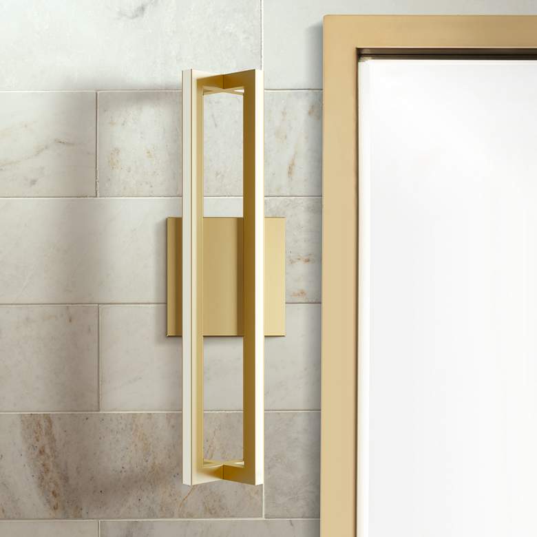 Image 1 AFX Cass 16" High Gold Metal LED Modern Wall Sconce