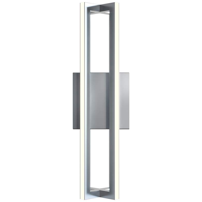 Image 2 AFX Cass 16" High Satin Nickel Metal LED Wall Sconce