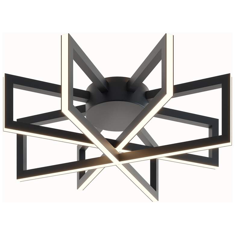 Image 1 AFX Cass 17 inch Wide Black Finish Modern LED Ceiling Light