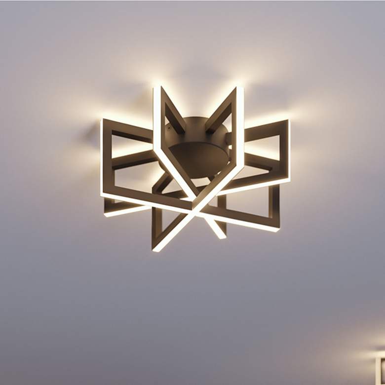 Image 1 AFX Cass 17" Wide Black Finish Modern LED Ceiling Light