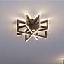 1_AFX Cass 17" Wide Black Finish Modern LED Ceiling Light