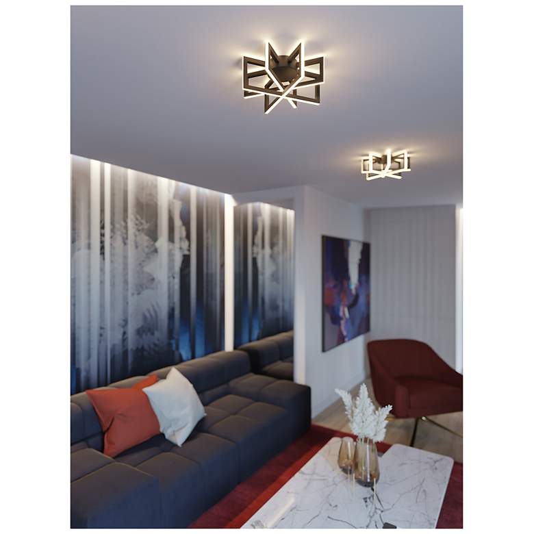 Image 3 AFX Cass 17" Wide Black Finish Modern LED Ceiling Light more views