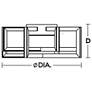 Thumbnail3 of AFX Cass 17" Wide Silver Geometric Modern LED Ceiling Light more views
