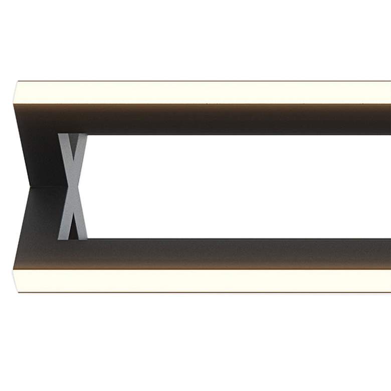 Image 2 AFX Cass 24 inch Wide Black Steel LED Modern Linear Vanity Bath Light more views