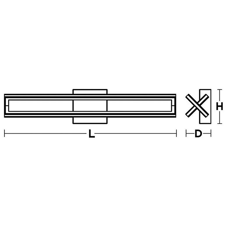 Image 7 AFX Cass 24" Wide Black Steel LED Modern Linear Vanity Bath Light more views
