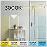 2_AFX Cass 24" Wide Gold Finish LED Modern Linear Bath Light more views