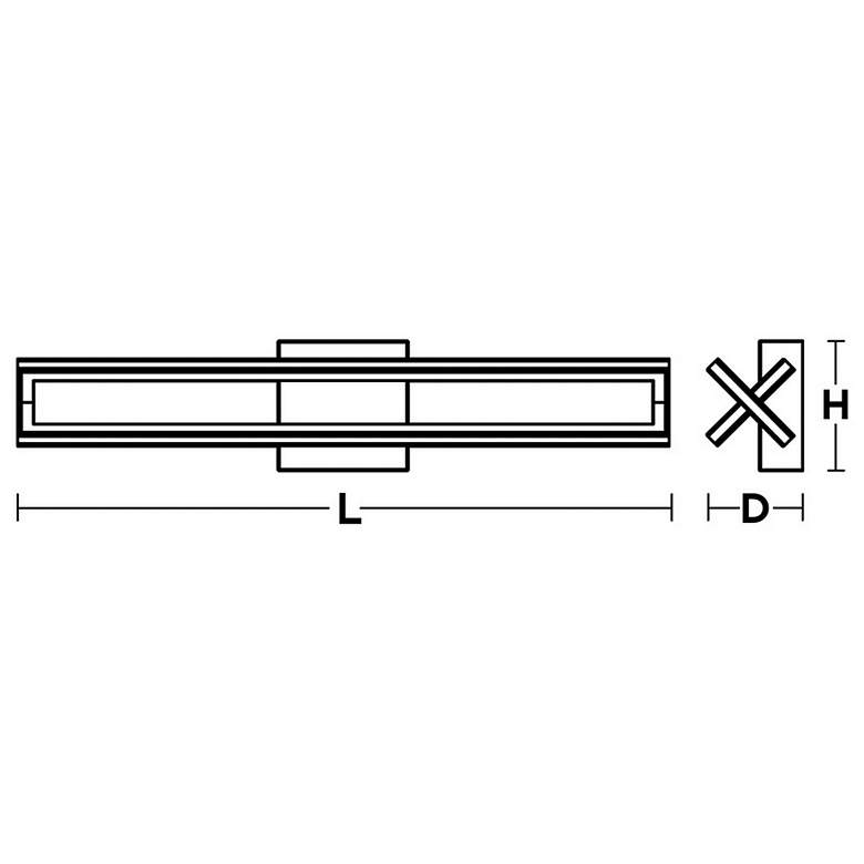 Image 4 AFX Cass 24" Wide Gold Finish LED Modern Linear Bath Light more views