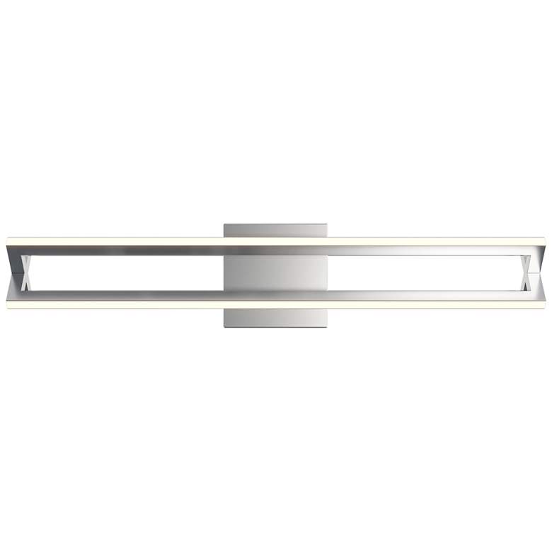 Image 1 AFX Cass 24" Wide Satin Nickel Steel Modern LED Vanity Bath Light