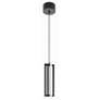 1_AFX Cass 4" Wide Black Finish LED Modern Linear Mini Pendant
