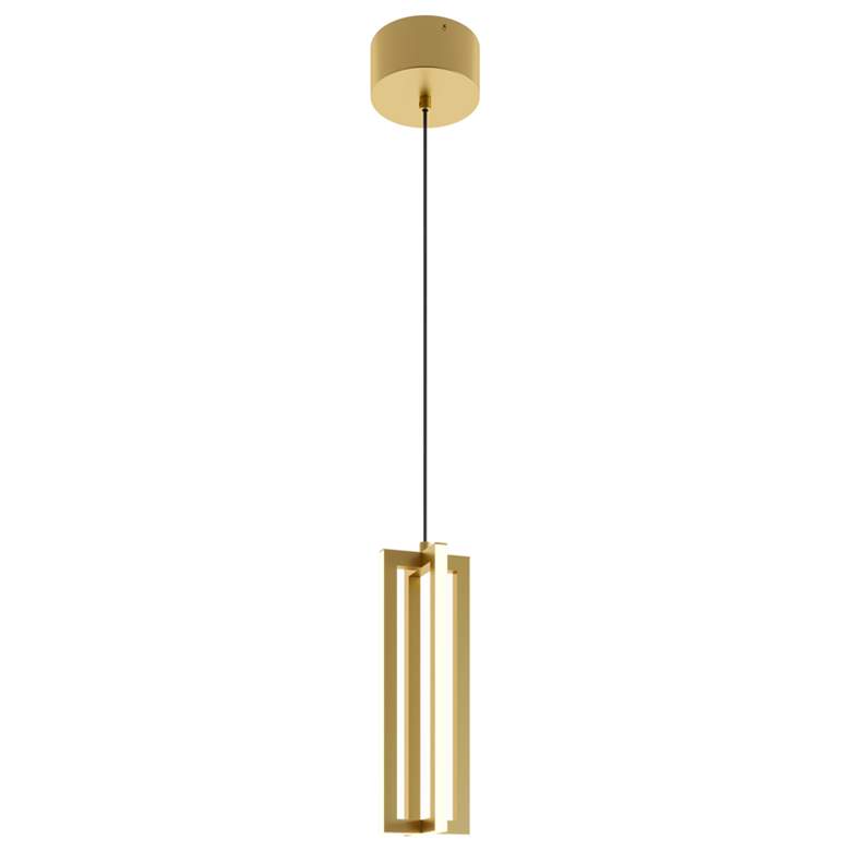 Image 1 AFX Cass 4 inch Wide Gold Finish Modern LED Mini Pendant