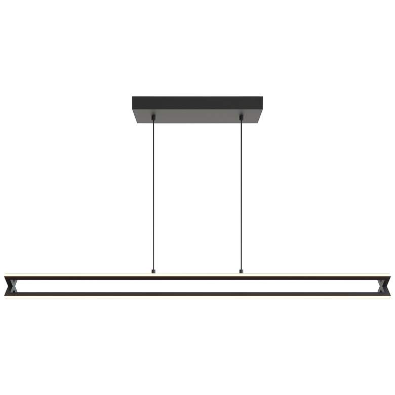 Image 1 AFX Cass 48" Wide Black Finish Modern Linear Pendant