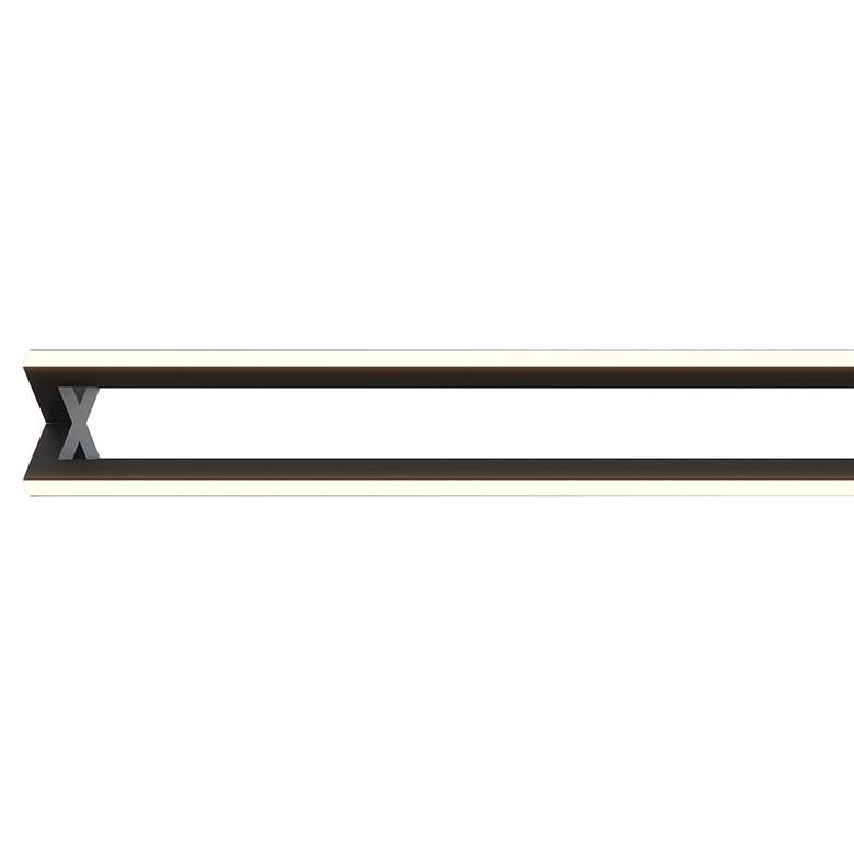 Image 2 AFX Cass 48" Wide Black Finish Modern Linear Pendant more views