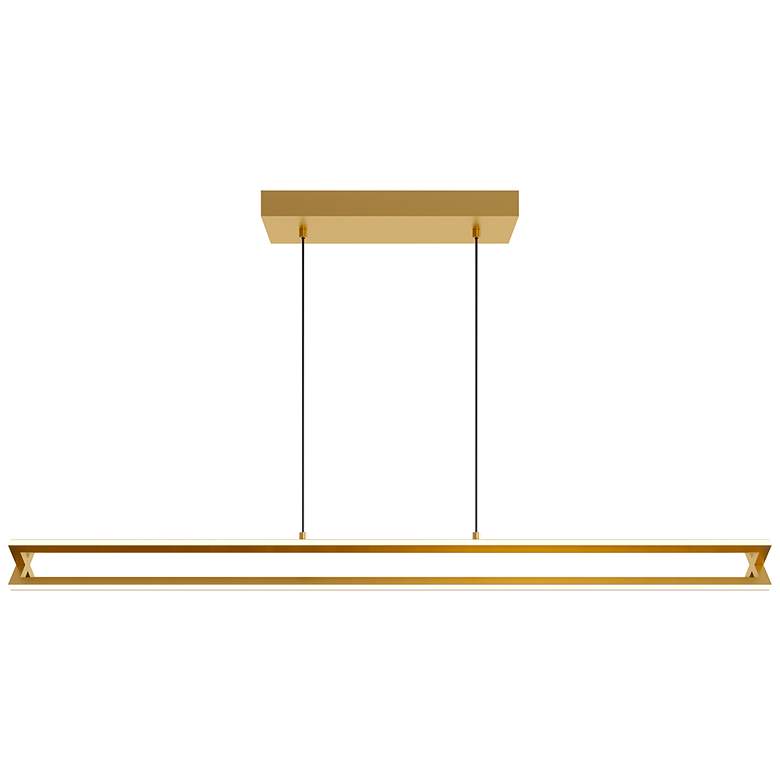 Image 1 AFX Cass 48 inch Wide Gold Finish Modern Linear Pendant